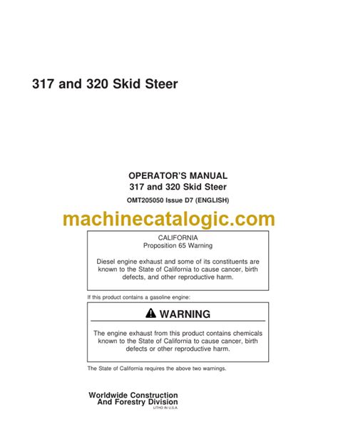 317 skid steer antifreeze|OMT205050: 317 and 320 Skid Steer table of contents .